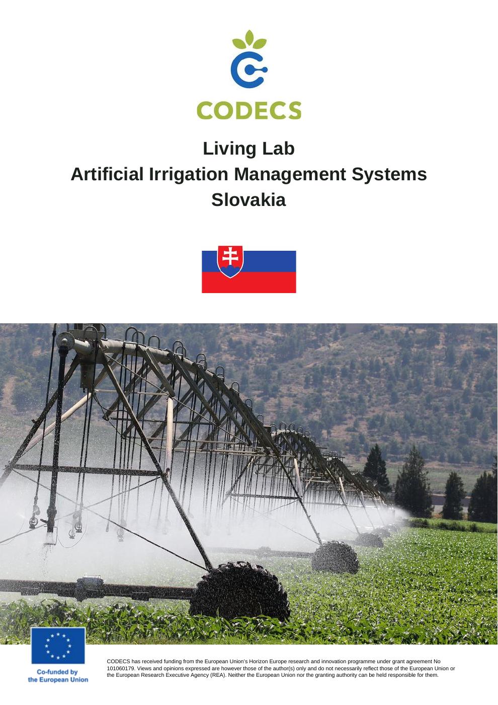 Artificial Irrigation Management Systems, Slovakia